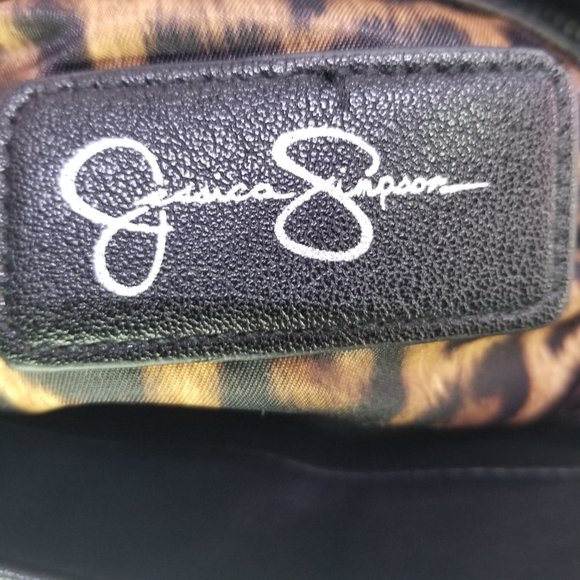 Jessica Simpson Double Strap Black& White Shoulder Bag Purse - Picture 7 of 10